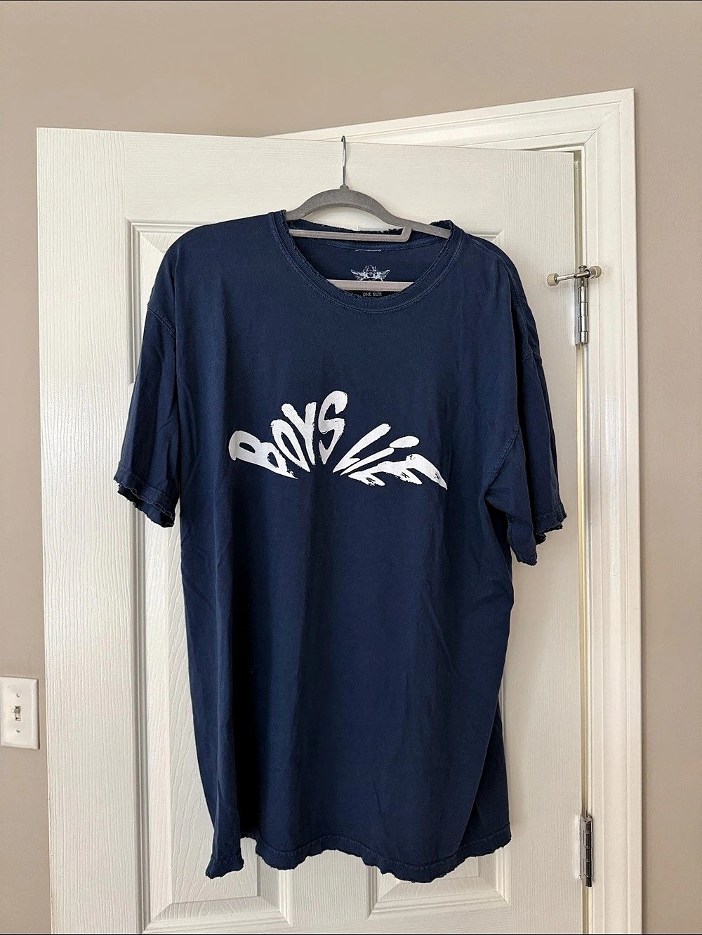 Boys Lie Bleed Tee Dress Graphic Short Sleeve Tee Blue & White